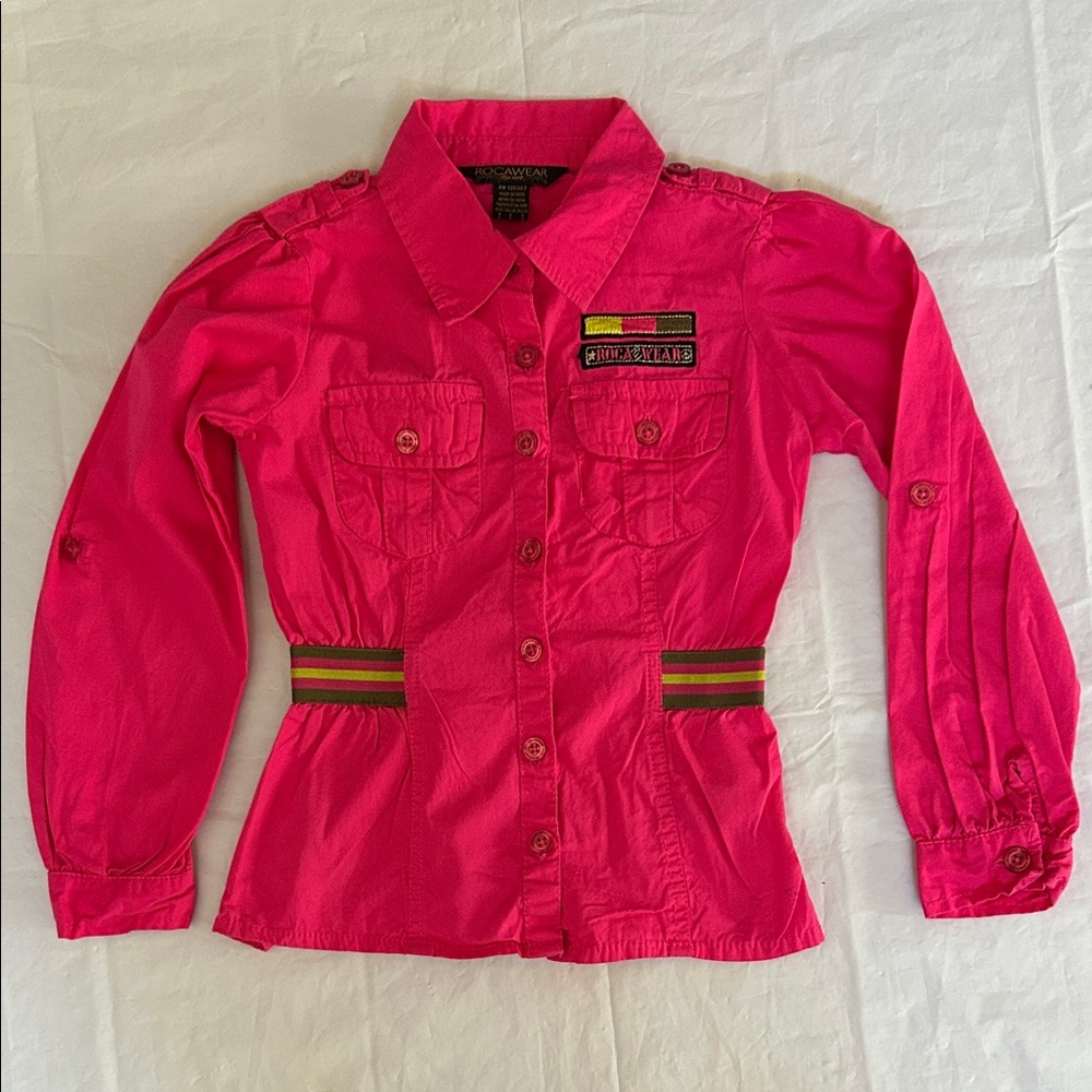 Rocawear Vibrant Pink Kids Button Down Shirt